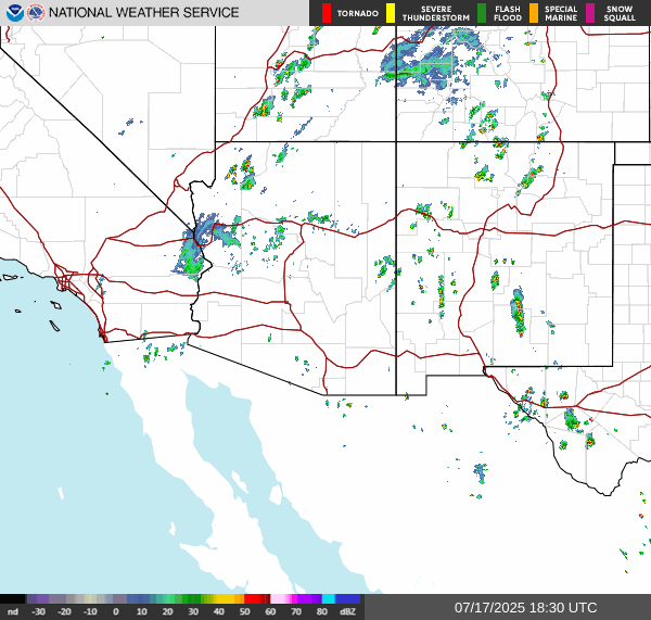 Weather radar map