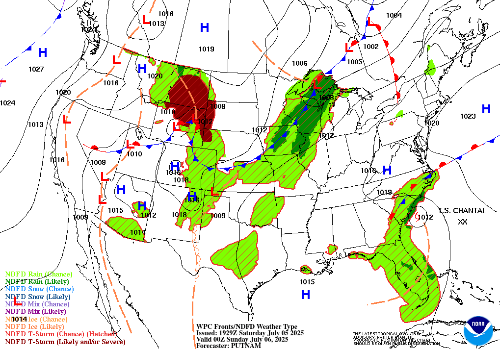 Weather radar map